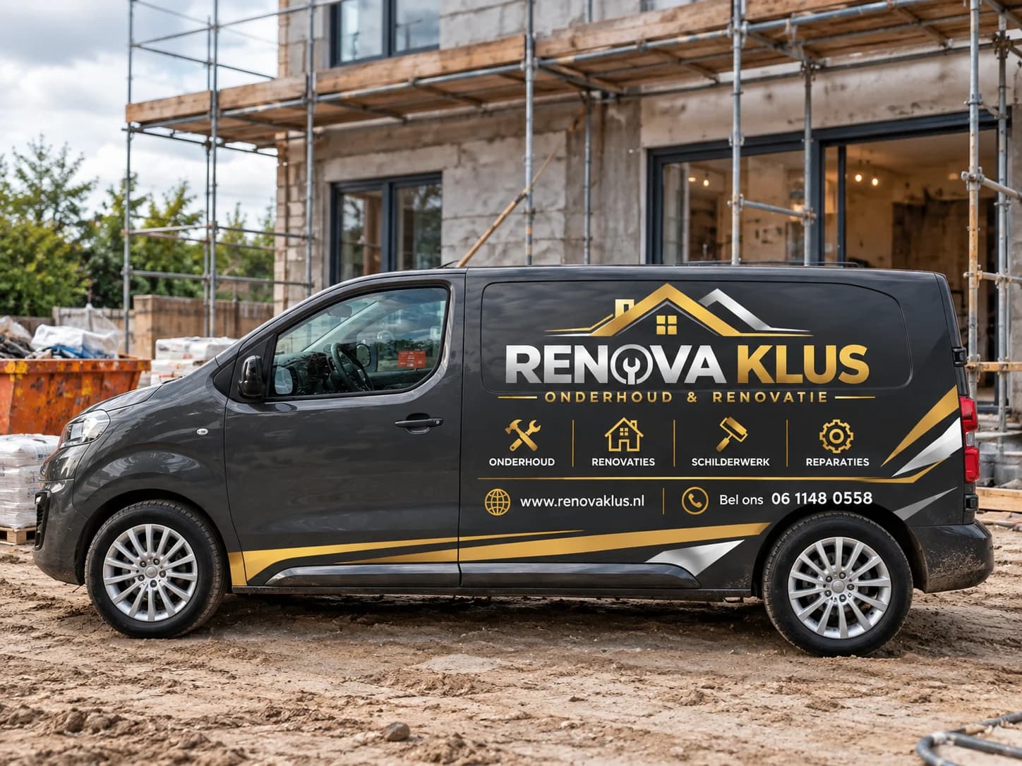 De bedrijfsbus van RenovaKlus